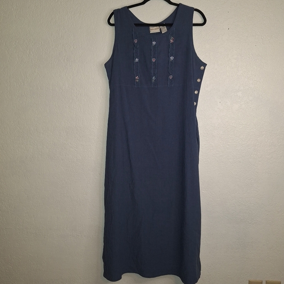 NAPA VALLEY DRESSES 2pc LONG DRESS & JACKET Women's Size L Embroidered Hearts - Picture 2 of 16